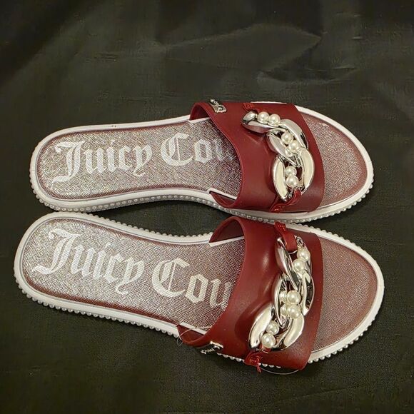 BRAND NEW JUICY COUTURE YENNIFER-2 CHAIN LINKING PEARL SLIDER R3 - Picture 10 of 13